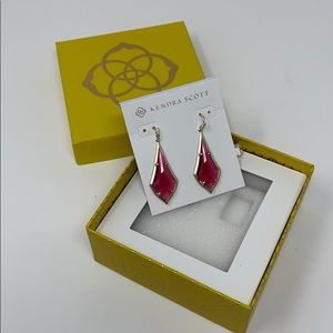 Kendra Scott Olivia Earrings Berry Glass NWT